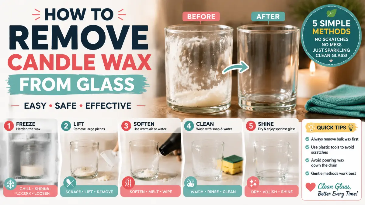 how to remove candle wax from glass